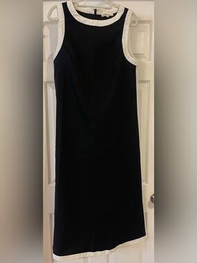 Lalavon Black Linen Shift Dress Size L